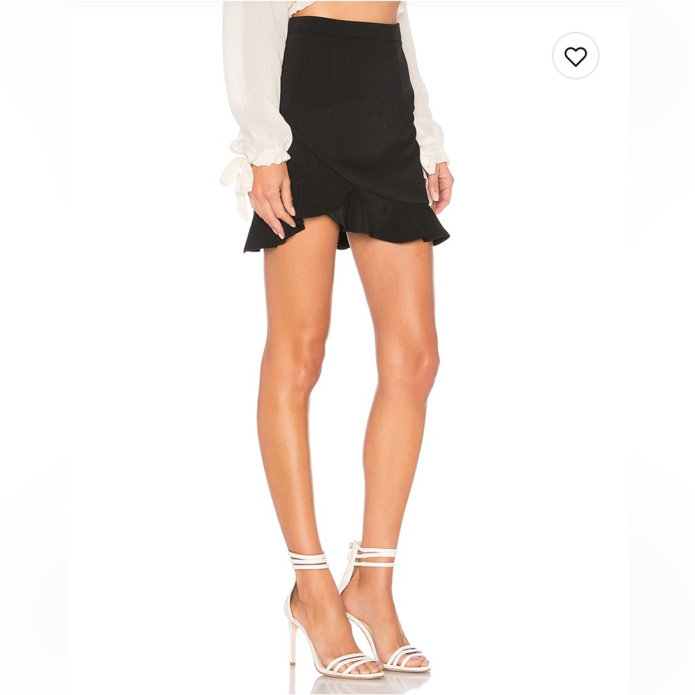 Superdown Black Ruffle Skirt - Picture 3 of 7